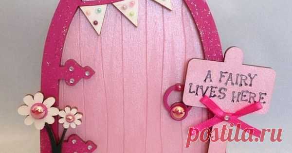 Magical Hand Painted Pink Fairy / Tooth Fairy Door