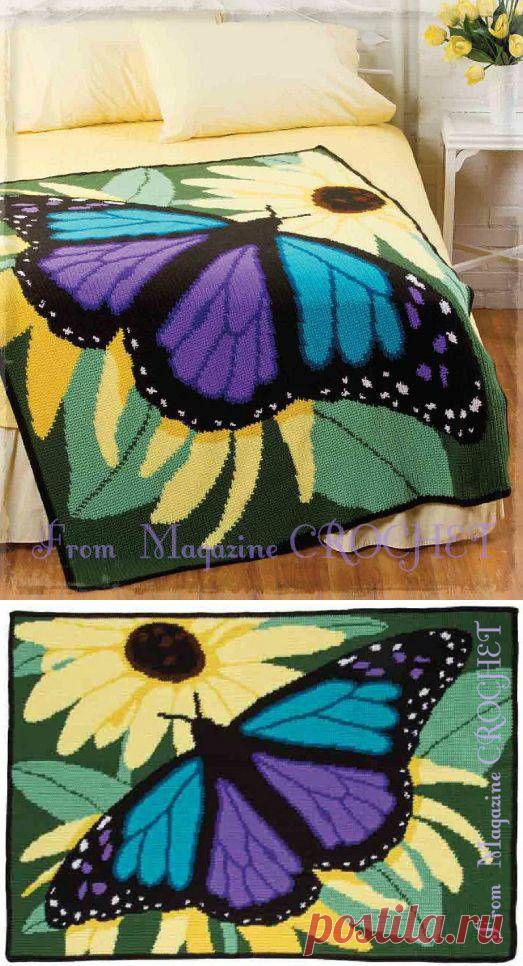 Плед "Бабочка" (крючок).