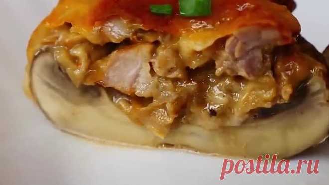 Фаршированные грибы с мясом