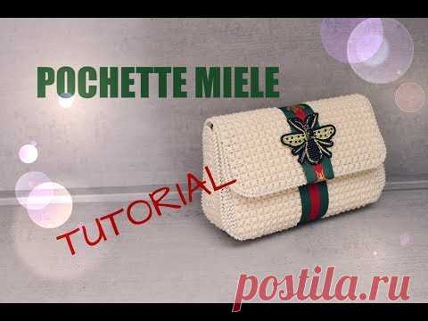 TUTORIAL POCHETTE MIELE PLASTIC CANVAS #labcreation​ #tutorialpochette​ #plasticcanvas​