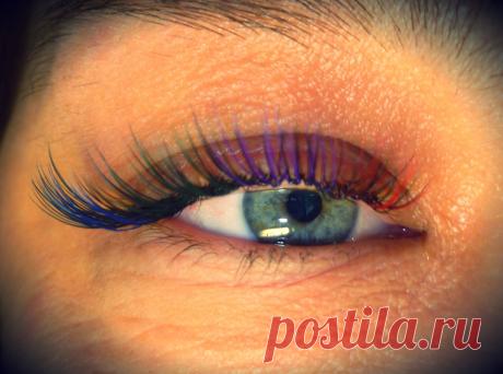 Наращивание ресниц &quot;Радуга-дуга&quot;