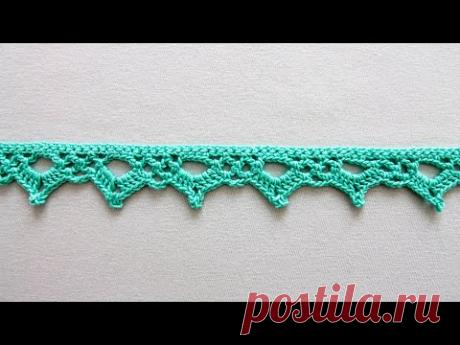Простая кайма крючком для начинающих