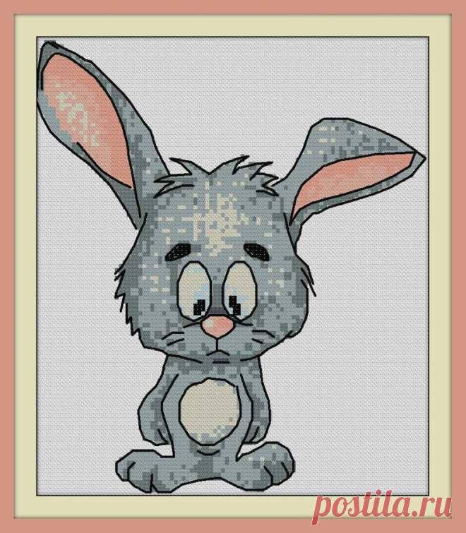 Bunny Cross Stitch Pattern Download Cross Stitch Scheme Hand | Etsy