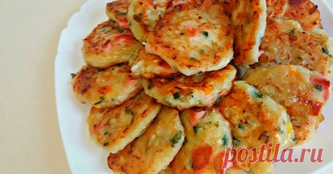 Оладьи-пиццы! Соду в кефир — сразу всё поднялось.