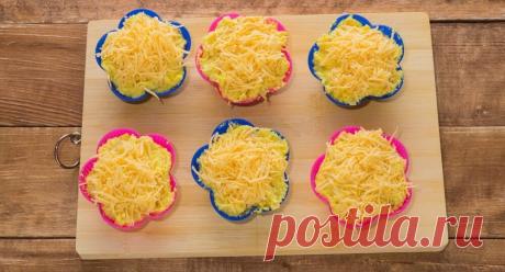 Творожные маффины с курицей