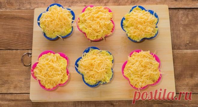 Творожные маффины с курицей