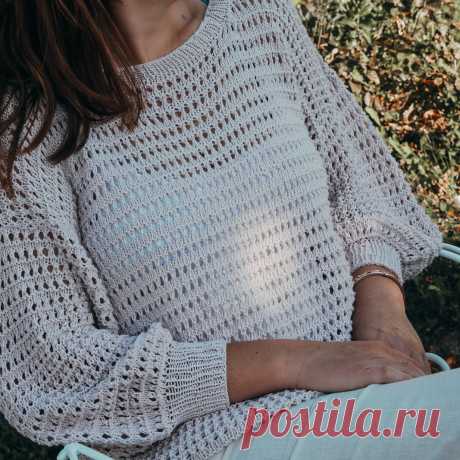 Ажурный пуловер спицами Sorbetto - Вяжи.ру