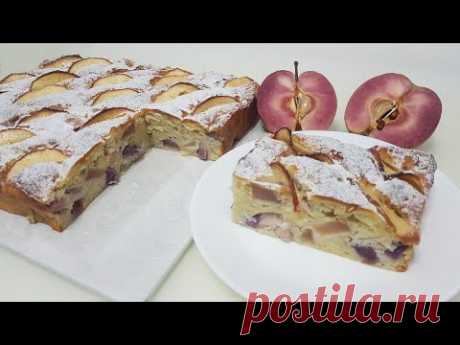 ЯБЛОЧНЫЙ ПИРОГ С ТВОРОЖНЫМ ТЕСТОМ ( apple pie with curd dough )