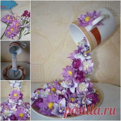 How to DIY Floral Topiary Flying Cup