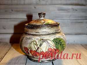 Горшочек для хранения - Декупаж - Рукоделие и творчество - Каталог статей - Рукоделие-мое хобби