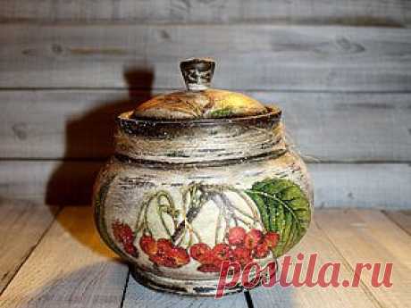 Горшочек для хранения - Декупаж - Рукоделие и творчество - Каталог статей - Рукоделие-мое хобби