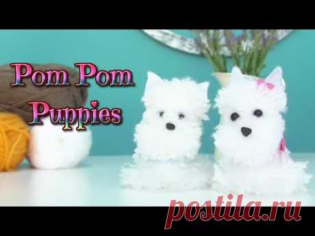 DIY FÁCIL: Perrito Westy con pompones de lana - Manualidades - Isa ❤️