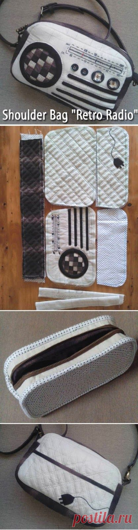 Shoulder Bag &quot;Retro radio&quot;. Сумочка &quot;Ретро-радио&quot; ~ https://www.handmadiya.com/2015/08/shoulder-bag-retro-radio.html