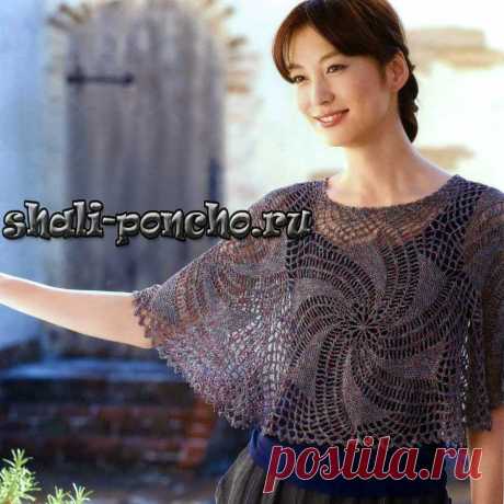 Пелерина из больших мотивов