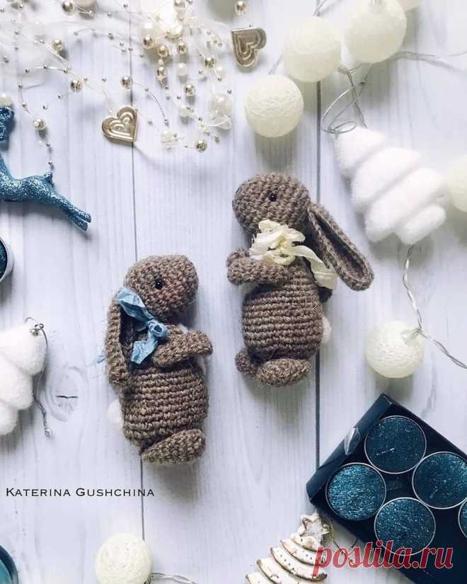 Игрушка зайчик крючком. Описание для начинающих. - Все о вязании