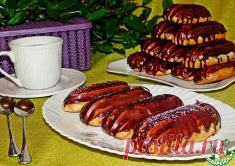 Эклеры с карамельным кремом Кулинарный рецепт