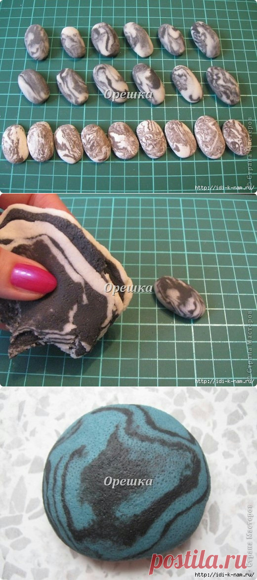 Камешки из солёного теста