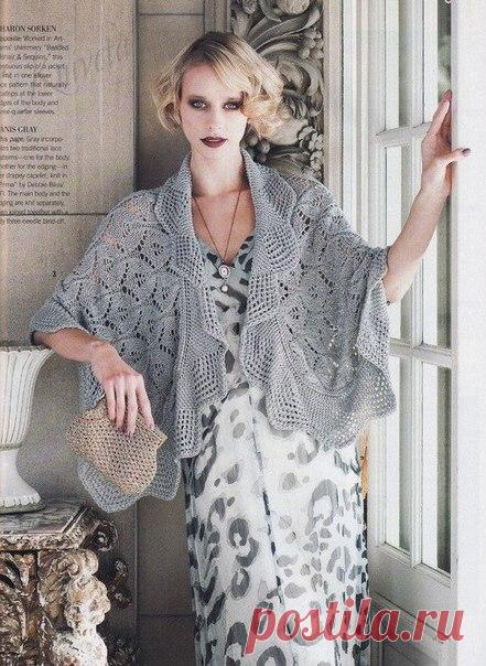 АЖУРНАЯ НАКИДКА - ПЕЛЕРИНА / Эпоха Ручной Работы