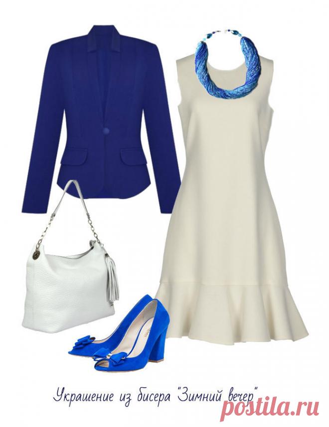 Жгут колье Зимний вечер – купить в интернет-магазине на Ярмарке Мастеров с доставкой - 7HVY1RU | Архангельск