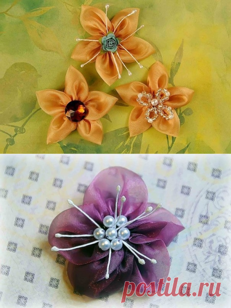 Цветы из ткани