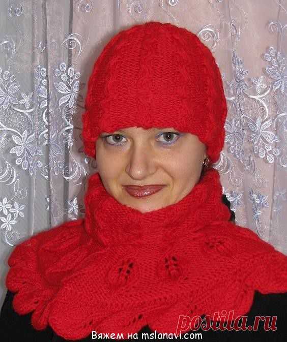 Вязаная шапочка от Ларисы | Вяжем с Ланой