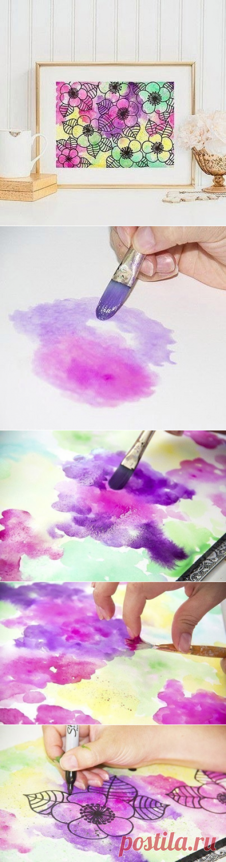 Цветочное панно своими руками