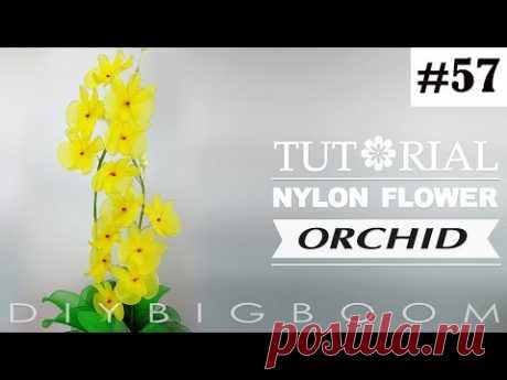 Nylon stocking flowers tutorial #57, How to make nylon stocking flower step by step