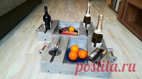 Оригинальный разнос из досок своими руками Что можно сделать из оставшихся после ремонта или какого-нибудь проекта обрезков доски? Да все что угодно — на что хватит фантазии! Например, можно