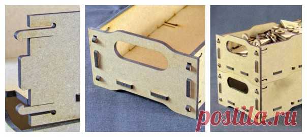 Stackable, clip together laser cut MDF boxes | Dragon Powered