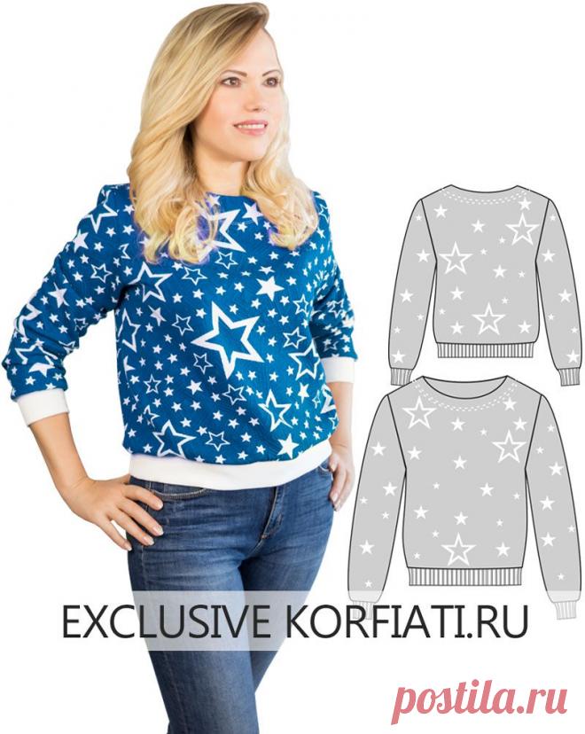 Готовая выкройка джемпера для скачивания от Анастасии Корфиати Готовая выкройка джемпера для скачивания размеры 42-50 размеров. Супер-эффектная модль джемпера для самостоятелного пошива + МК по пошиву!