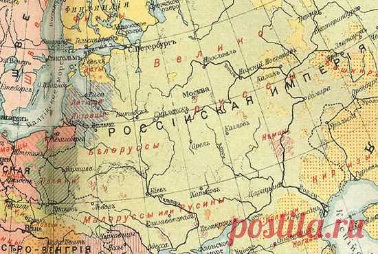 Народонаселение и языки Европы. 1907 г
