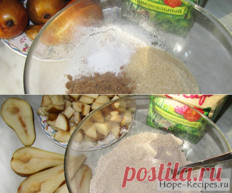 Нежный пирог с грушами © Кулинарный блог #Рецепты Надежды