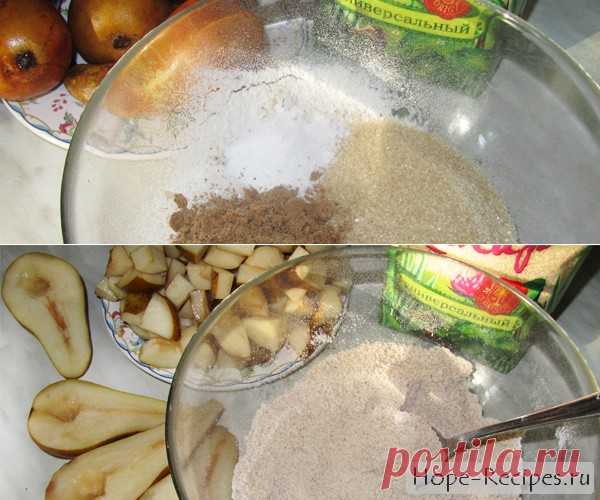 Нежный пирог с грушами © Кулинарный блог #Рецепты Надежды