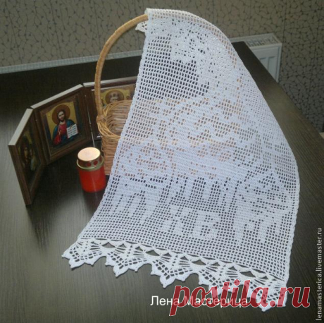 Вяжем пасхальную салфетку - Ярмарка Мастеров - ручная работа, handmade