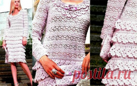 Платье и клатч. Ленточного кружево. Схема