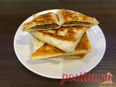 А-ля самса из лаваша или пирожки с мясом и сыром по-кавказски