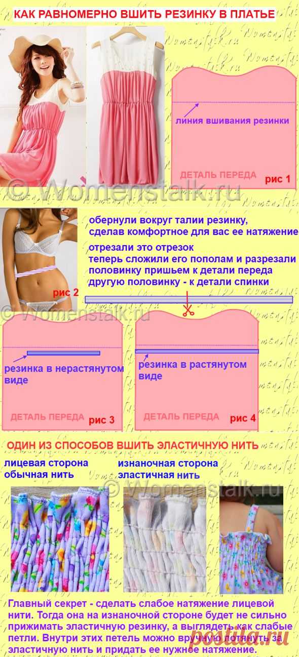 КАК ВШИТЬ РЕЗИНКУ – ЧЕТЫРЕ СПОСОБА (в пошаговых мастер-классах). КАК ВШИТЬ РЕЗИНКУ – ЧЕТЫРЕ СПОСОБА