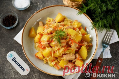 Мясо (свинина) с капустой и картошкой: как потушить, рецепт с фото пошагово
