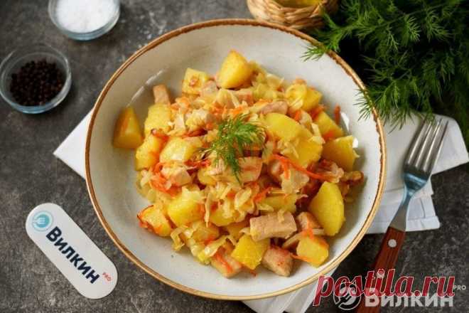 Мясо (свинина) с капустой и картошкой: как потушить, рецепт с фото пошагово