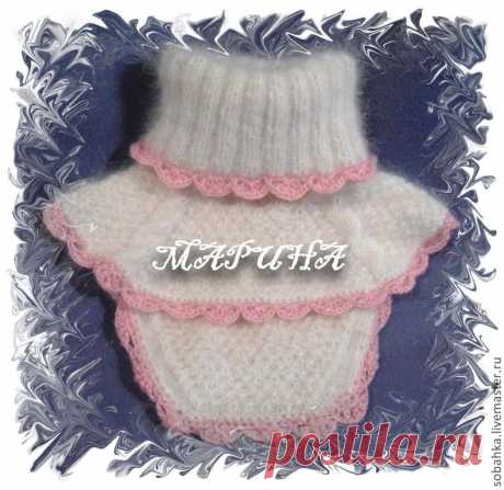 Купить МАНИШКА пуховая - белый, манишка, обманка, шарф, шарфик, детский шарф, шарфик для ребенка