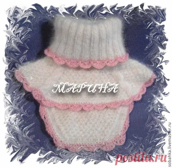 Купить МАНИШКА пуховая - белый, манишка, обманка, шарф, шарфик, детский шарф, шарфик для ребенка