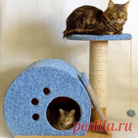 Мини-комплекс для кошек своими руками. МК