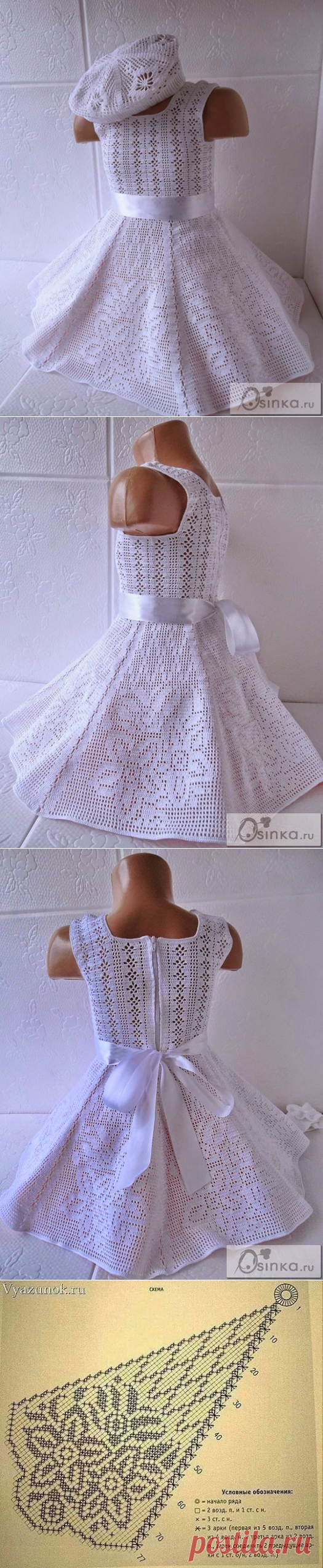 платье крючком (филейка)