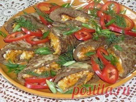 ПЕЧЕНОЧНЫЕ РУЛЕТИКИ - ЭТО ОЧЕНЬ ВКУСНАЯ, СЫТНАЯ И КРАСИВАЯ ЗАКУСКА.