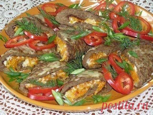 ПЕЧЕНОЧНЫЕ РУЛЕТИКИ - ЭТО ОЧЕНЬ ВКУСНАЯ, СЫТНАЯ И КРАСИВАЯ ЗАКУСКА.