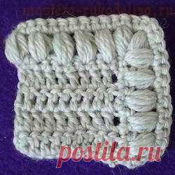 Видео мастер-класс по вязанию крючком. Кайма с пышными столбиками