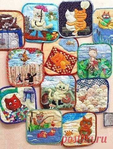 ПРИХВAТКИ С КОТАМИ
Картинки для аппликаций