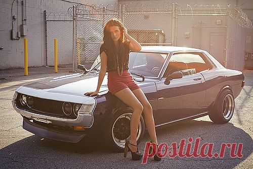 Ann & Toyota Celica 1972.^^