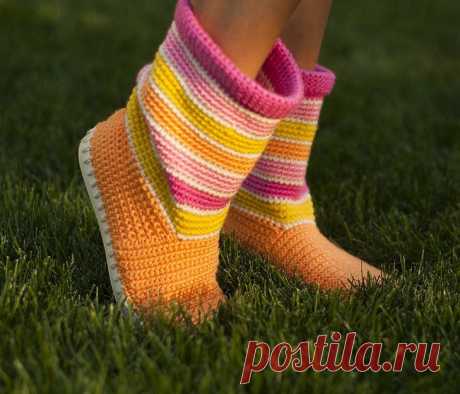 обувь крючком | Записи в рубрике обувь крючком | Дневник Жанна_Карпова