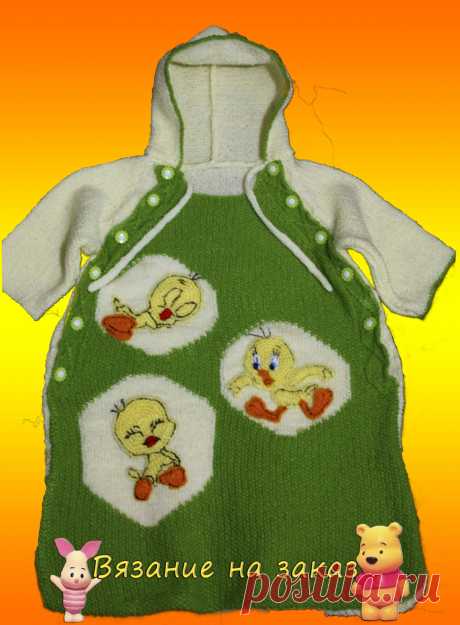 конвертик для малыша / Вязание спицами / Вязание спицами для детей